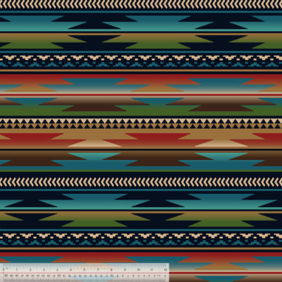 Sunset Stripe Multi 100% Polyester