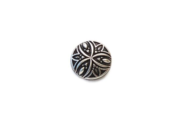 Metal Antique Silver Carved Design  20Mm Bs1098M20