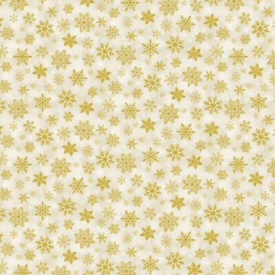 Snowflakes  Cream Metallic