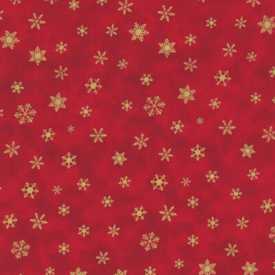 Snowflakes  Red Metallic