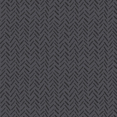 Herringbone Etch Graphite Linen Blend