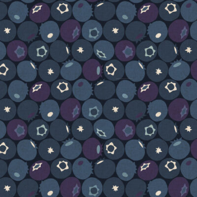 Blueberry  Blue Dusk Unbleached Canvas