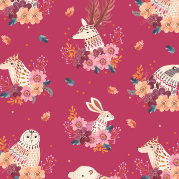 Forest Animals Cameo  Ruby