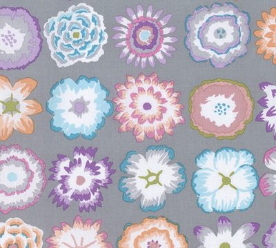 Button Flowers  Grey
