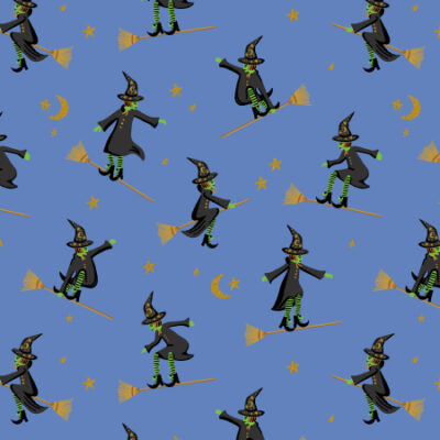 Wicker Witches  Blue Metallic