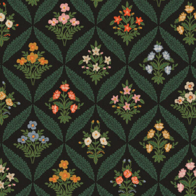 Estee Garden  Black Multi Canvas