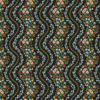Wildwood Vines  Black Metallic