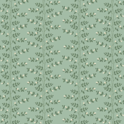 Climbing Vines  Sage Metallic