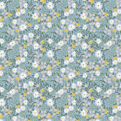 Daisy Fields  Blue Metallic