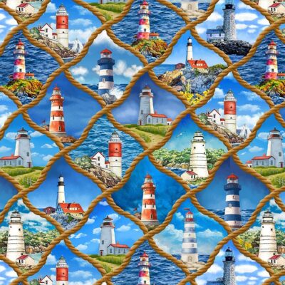 Lighthouse In Diamond Rope  Multi